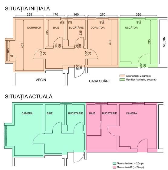 Apartament cu 3 camere decomandat în Sud