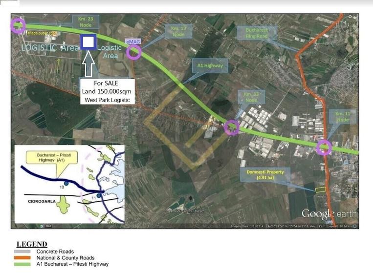 Teren Construcții intravilan de 200000 mp, în Bolintin-Deal