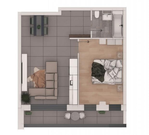 Apartament cu 2 camere decomandat în Florești — fotografia 1