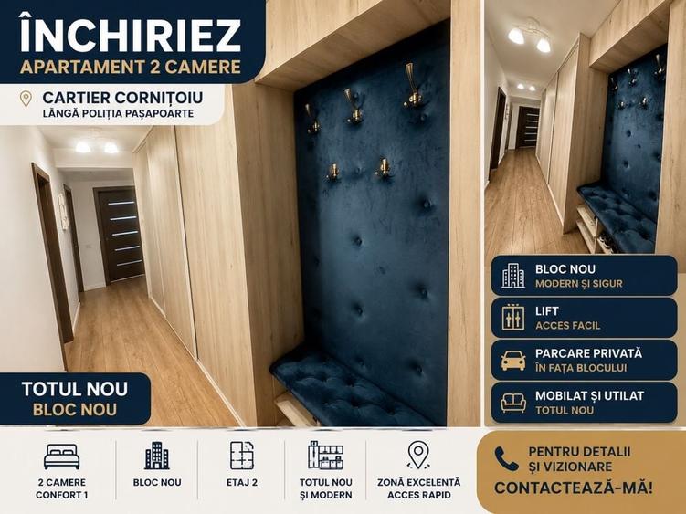 Apartament cu 2 camere decomandat în Cornitoiu