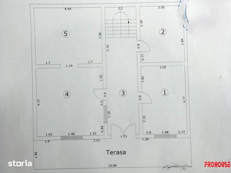 Casă cu 6 camere decomandat cu Teren 887 Mp în Central