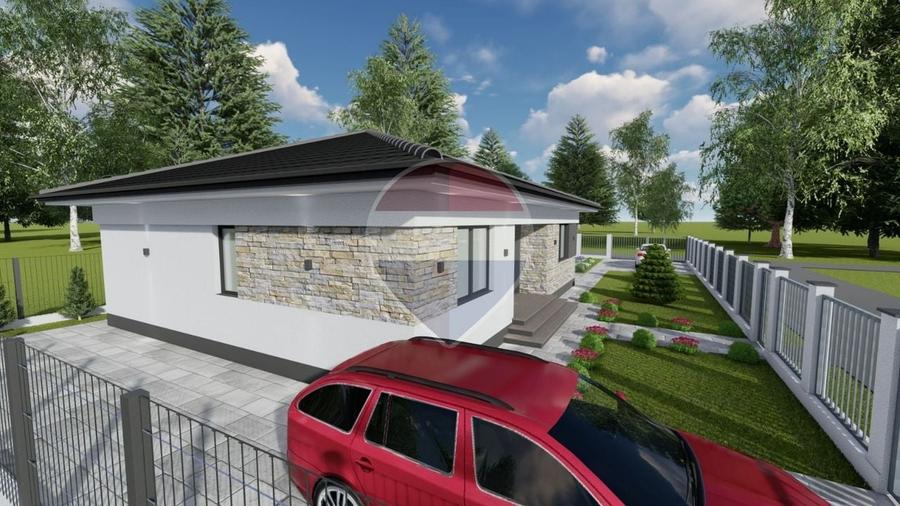 Casă individuală cu 4 camere cu Teren 550 Mp în Mocira