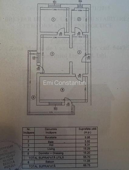 Etaj 2-Moara de Vant-Roua Residence- 2 Camere 67mp-bloc 2016+loc parcare