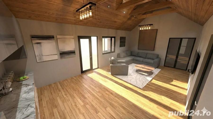 Casa moderna stil scandinav, 3 dormitoare, teren 513 mp Aduna?ii Copaceni 95.000 eur - 7