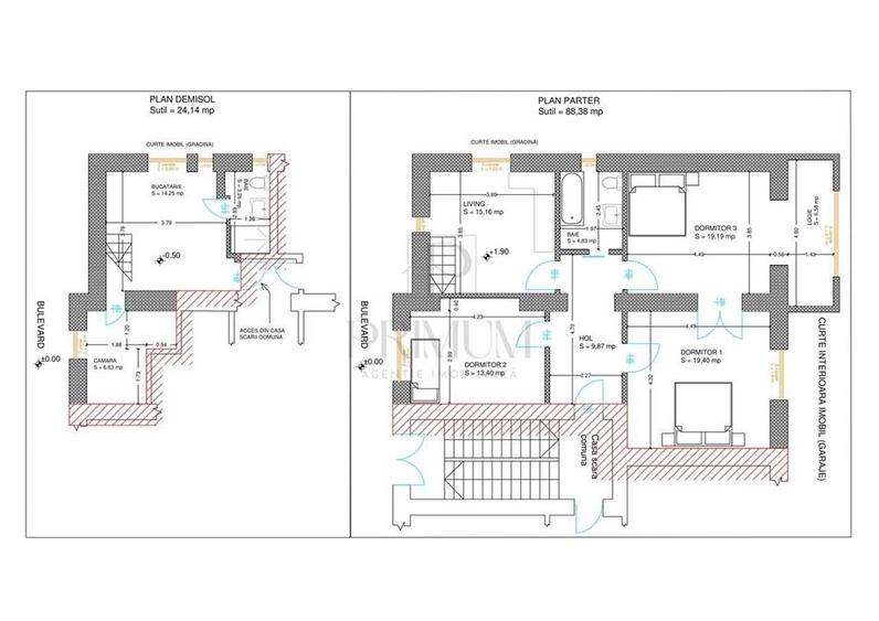 CENTRAL - 4 cam - Spatios - Curte interioara - Garaj - MODEL DEOSEBIT - 11