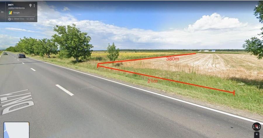 Teren Nucet 8018m Deschidere 21m la DN71 Targoviste - 6