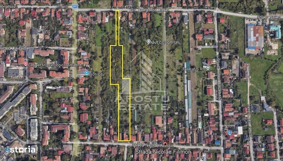 Teren de vanzare 9580 mp, acces de pe doua strazi, Freidorf, Timisoara - 1