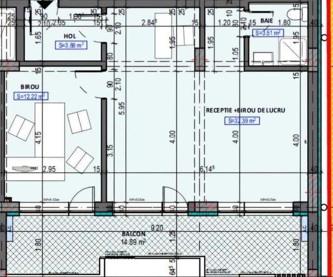 Spațiu office 61,2 mp | Etaj 1 | Clădire 2026 | Destinație birou | Parcare - 3