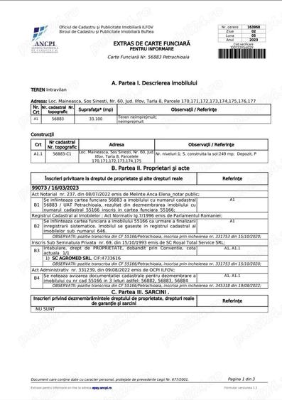 Fosta Ferma Maineasca. Suprafa?a 33100 mp, ideal fabrica ,adapost caini,etc - 2