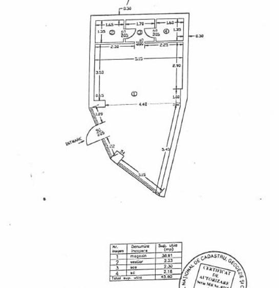 Piata 1 MAI,supervad,magazin 46 mp, open space,plata anticipata 2 luni - 3