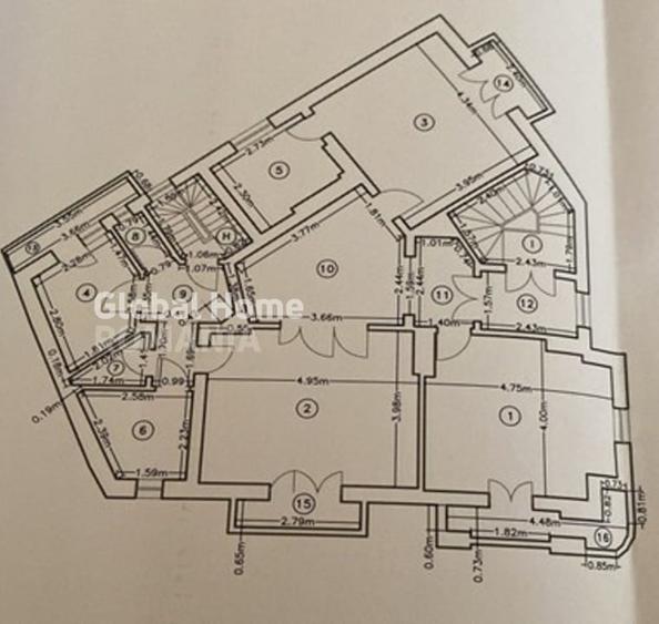 Spatiu birouri - 3 camere | Zona Cismigiu | Et. 2 – Cladire Interbelica | 107 MP - 10