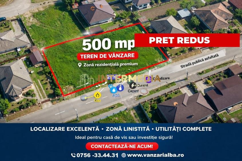 Teren Construcții intravilan de 500 mp, în Cetate