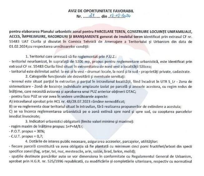 Teren intravilan de vanzare 2.307 mp - Salicea, comuna Ciurila - 3