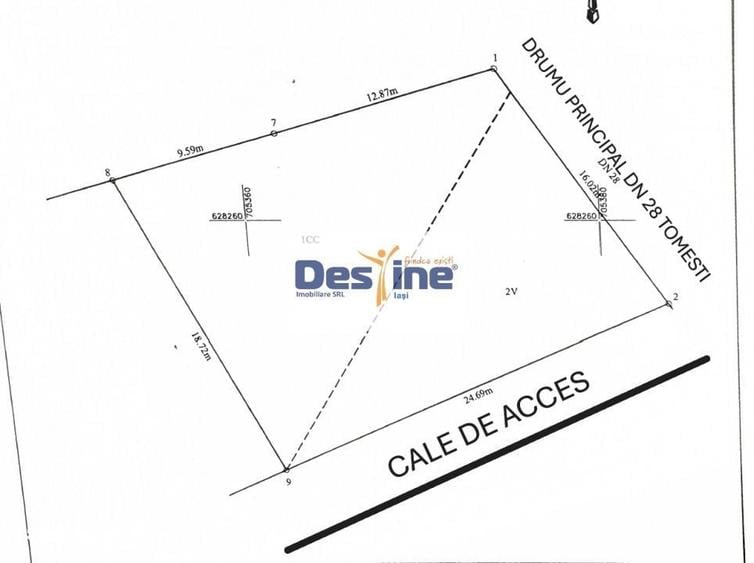 Tomesti, teren intravilan, 400 mp, la strada asfaltata - 1