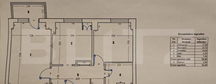 Apartament decomandat, 2 camere, 53mp, zona Electroputere Ma - 11