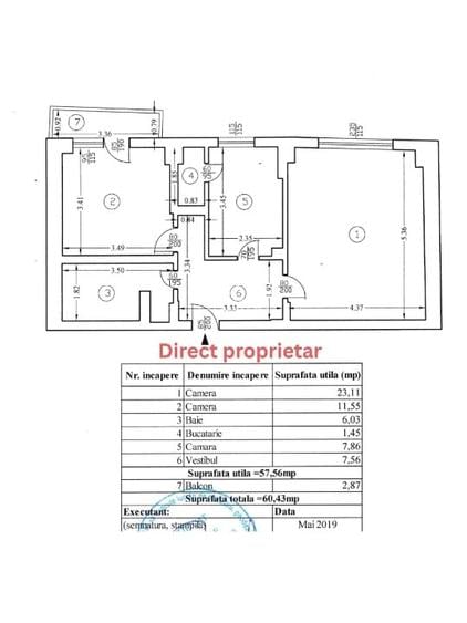 Proprietar – Vând apartament 2 camere, strada Traian nr. 98, București Proprietar – Vând apartament 2 camere, strada Traian nr. 98, București