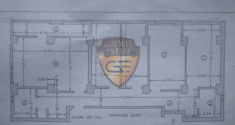 Apartament cu 4 camere decomandat, mobilat în Inel I