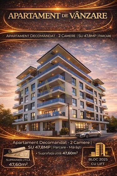 Apartament decomandat - 2 camere I SU 47,8MP I Parcare - Marasti - 1