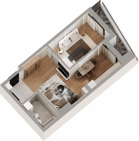 *BLOC NOU*Apartament 1 camera,zona Dacia-Lidl - 1