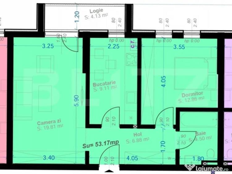 Apartament 2 Camere, 53mp | Zona Aradului | Etaj 1 - 1