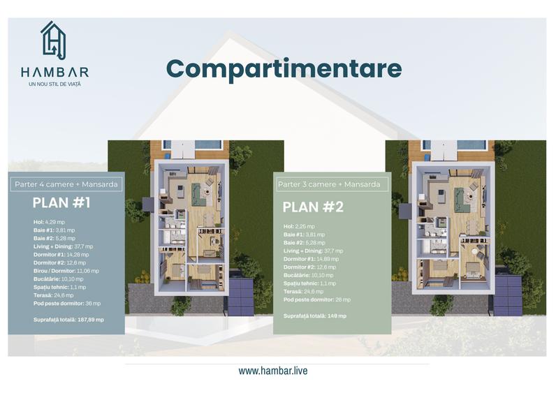 Case individuale cu pompă de căldură geotermică cu 100% energie verde, nZeb - 14