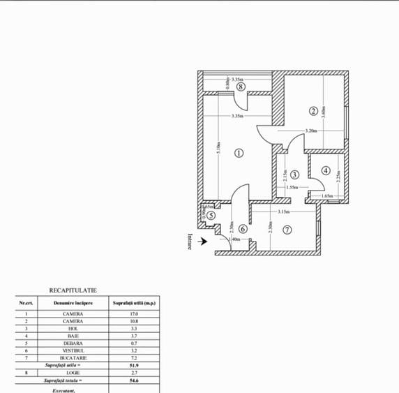 Apartament cu 2 camere decomandat în Tudor Vladimirescu