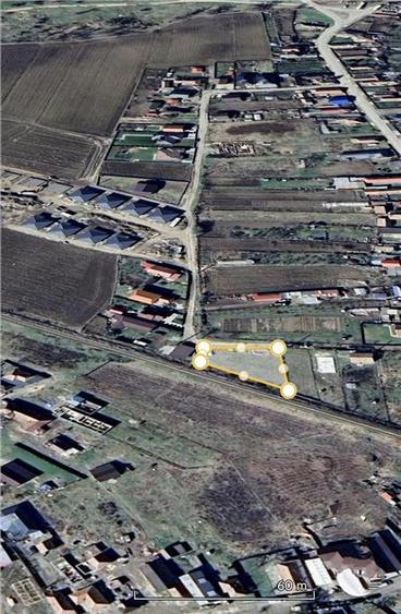 Teren Intravilan 1000mp cartier Linistit Drum asfaltat utilitati la Poarta - 1