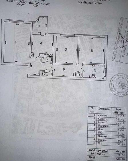 Apartament 3 cam dec Piata Centrala,et 2 - 8