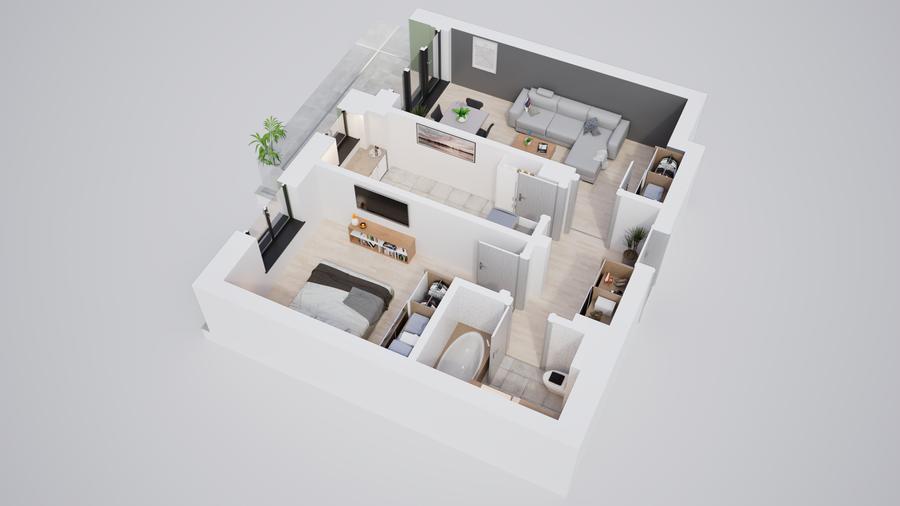 Apartament nou – 2 camere în ansamblu cu facilități complete - 7