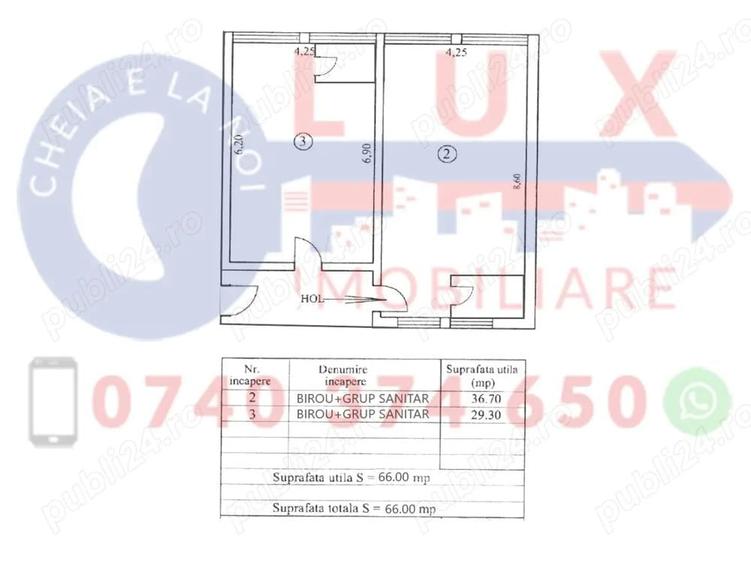 ID 6150 Birouri ULTRACENTRAL | Dotari premium | Etaj 1 - 2