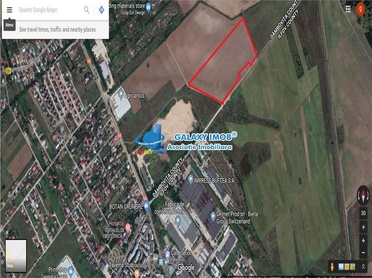 Vanzare teren  intravilan indust 38500mp zona Buftea Crevedia Kaufland - 7