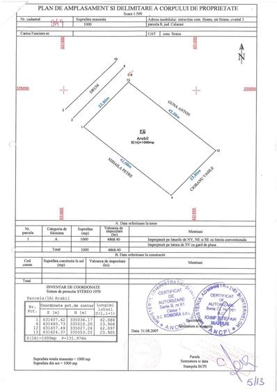 Ileana, jud. Calarasi, proprietar vand 1.000 mp, 25 x 40, 14.000 euro Ileana, jud. Calarasi, proprietar vand 1.000 mp, 25 x 40, 14.000 euro