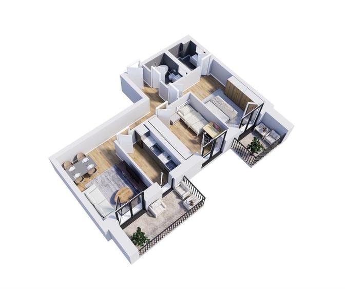 Apartament cu 3 camere în Central