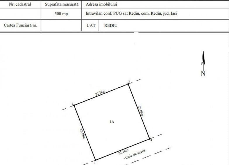 TEREN INTRAVILAN VALEA LUPULUI-REDIU , 500 MP utili + 120 MP - 1