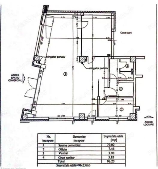 Spa?iu comercial de vanzare, 96 mp, zona Garii