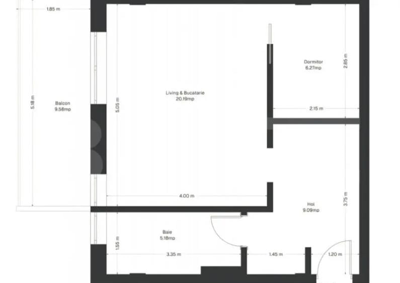 Apartament 1 camera, 40,09 mp, zona Ghirodei - 1