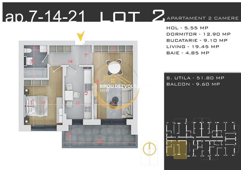 Titan Pallady zona verde Vedere libera Parcare bonus Decomandat Promo - 6