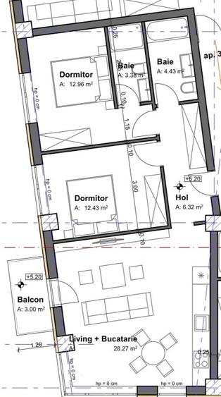 Chirie Apartment 3 camere, view Parcul Feroviarilor, garaj subteran - 8