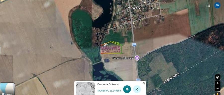 Vand teren intravilan la Vadu Anei – Branesti la 80 m de lac. - 1