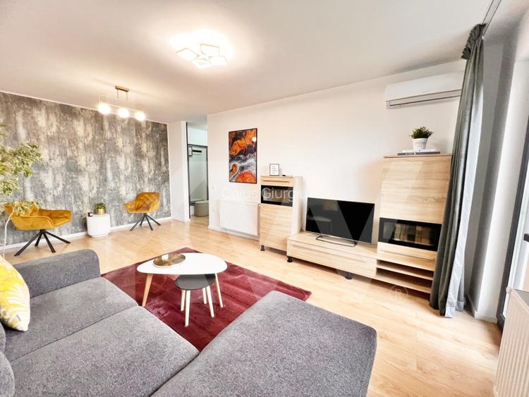 Ap. modern cu 3 cam. complet mobilat si utilat, doua bai+loc de parcare