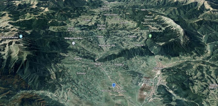 Teren plat P +4 Bran, panoramic munti, DN73, toate utilitatile - 15