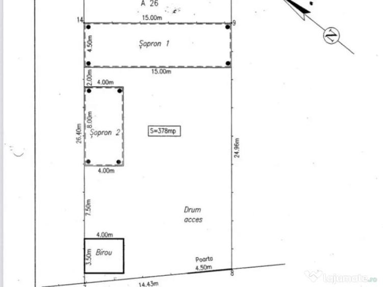 Teren 3516 mp cu construc?ii, zona Cotofenii din Dos - 1
