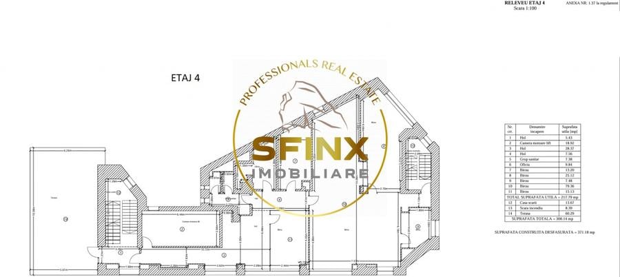 INCHIRIATA-Cladire S-P-5E+TERASA-UNIRII-2305mp-2 minute metrou UNIRII - 7