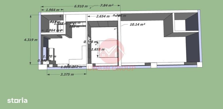 Spațiu comercial, de 65 mp, în Kamsas