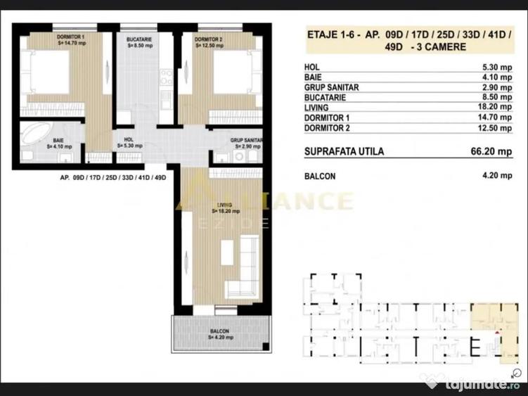 Apartament 3 camere nou || finisaje moderne || centrala prop - 8