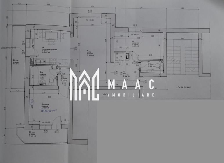 Apartament 3 camere Valea Aurie | Pivnita | 2 balcoane - 8