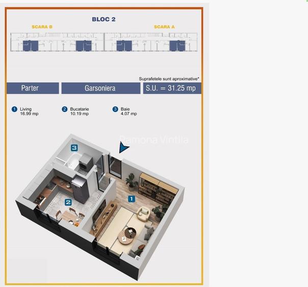 Garsonieră decomandata-Proiect Nou in Militari Residence-Finisaje Premium