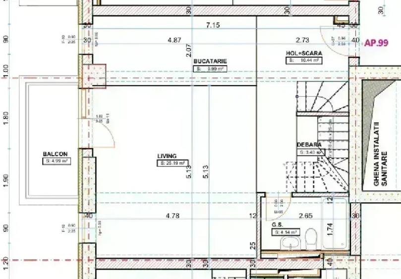 Apartament cu 3 camere decomandat în 13 Septembrie