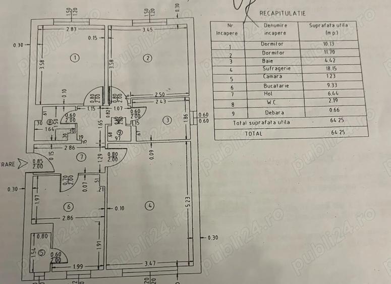 Apartament 3 camere, decomandar, parter, str. Grigore Procopiu - 2