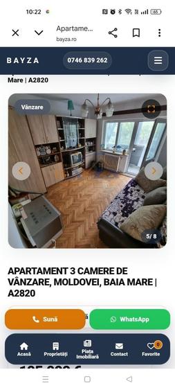 Apartament cu 3 camere decomandat în Central